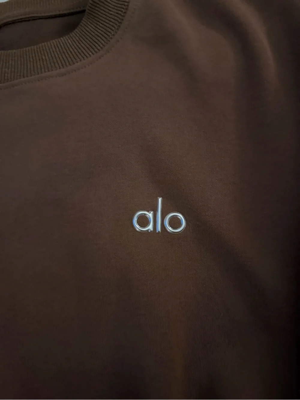 ALO Yoga  Chocolate Brown Crewneck Sweatshirt